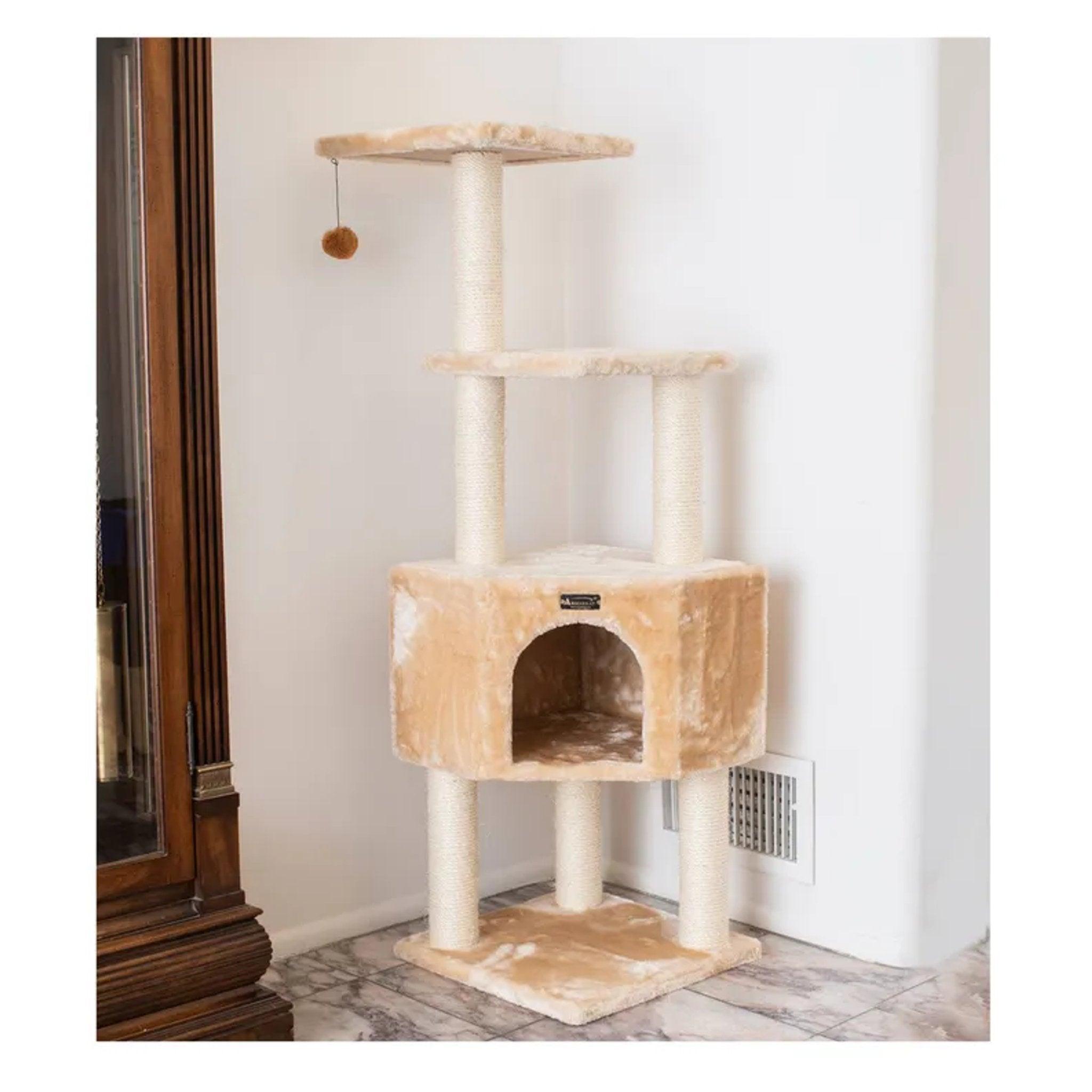 Armarkat Classic 48-Inch Cat Tower for Kittens in Beige